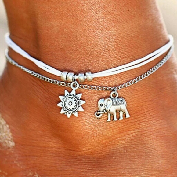 Costume jewelry Jewelry - 🆕Double layer sun & elephant anklet